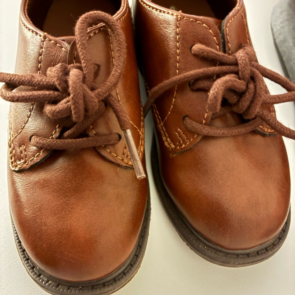 Carter’s Brown Dress Shoes 8c, boys dress shoes, Easter, church, wedding
